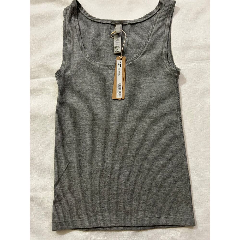 Skims NWT Women's Comfortable Stretchy Soft Lounge Rib Tank Gray Size XS